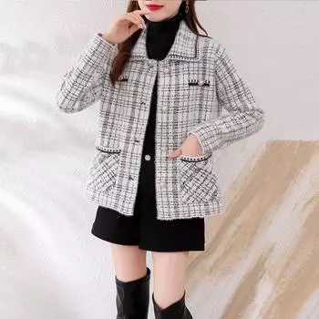 Толстый свободный вязаный кардиган для женщин осенью-зимой, свободный крой, тонкая короткая верхняя одежда L белый