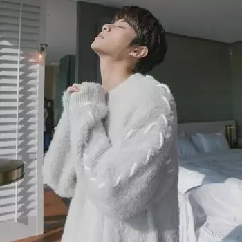 Толстый вязаный свитер для мужчин осень/зима - корейский и японский стиль, модный, свободный, гонконгская мода M серый