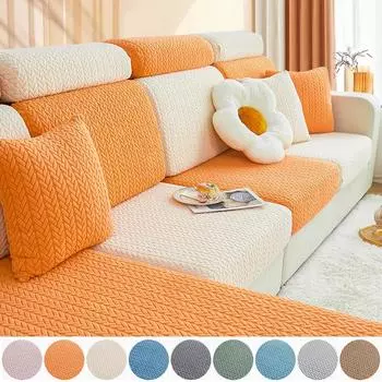 Толстый жаккардовый эластичный чехол для подушки на сиденье дивана, чехол для дивана, секционный диван, L-образный угловой сменный защитный чехол Backrest S зелёный