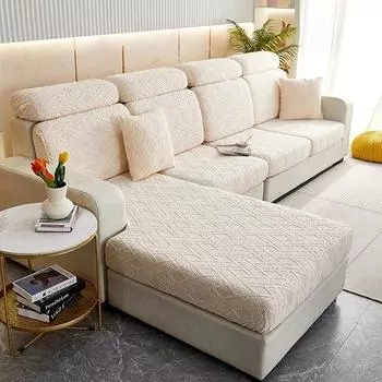 Толстый жаккардовый чехол для подушки на сиденье дивана, эластичный чехол для дивана для гостиной, моющийся съемный чехол для мебели, чехол для дивана Back cushion cover