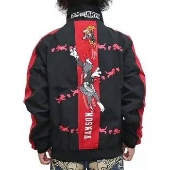 Tom and Jerry Stretch Jacket Coach Jacket Highly Water Resistant Highly Water Repellent [Banson] TJV-2505 3-Layer Men s (JP, Alphabet, XL, Red) красный