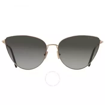 Tom Ford Anais Smoke Gradient Cat Eye Ladies Sunglasses FT1005 28B 62