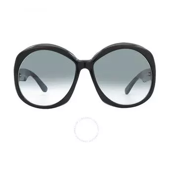 Tom Ford Annabelle Smoke Gradient Oversized Ladies Sunglasses FT1010 01B 62