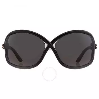 Tom Ford Bettina Smoke Butterfly Ladies Sunglasses FT1068 01A 68