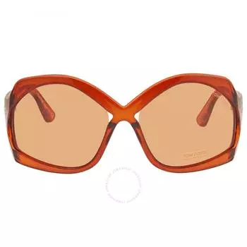 Tom Ford Brown Oversized Ladies Sunglasses FT0903 48E 68