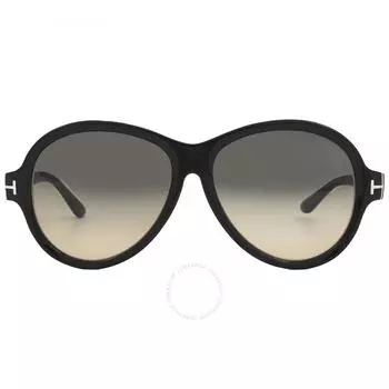 Tom Ford Camryn Дымчатые овальные женские солнцезащитные очки с градиентом FT1033 01B 59