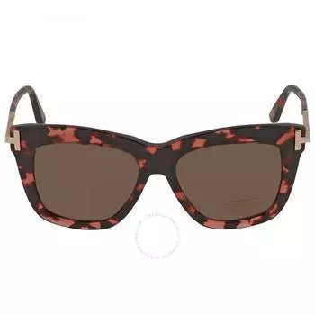 Tom Ford Dasha Brown Square Ladies Sunglasses FT0822 56E 52