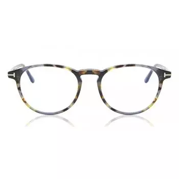 Tom Ford Ft5803 B Blue Light Block 055 Men Eyeglasses Colorful Tortoise/51