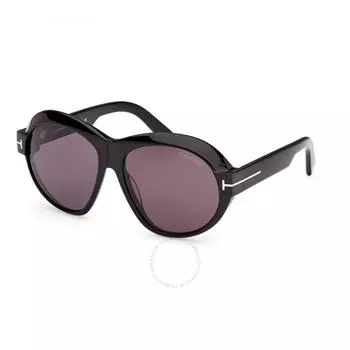 Tom Ford Inger Дымчатые овальные женские солнцезащитные очки FT1113 01A 59