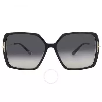 Tom Ford Joanna Smoke Gradient Butterfly Ladies Sunglasses FT1039 01B 59