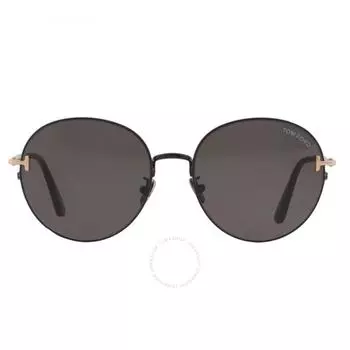 Tom Ford Коричневые круглые солнцезащитные очки унисекс FT0966 K 01A 58