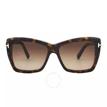 Tom Ford Leah Brown Butterfly Женские солнцезащитные очки FT0849 52F 64