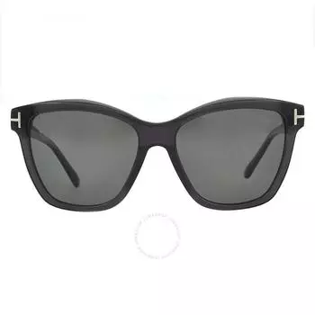 Tom Ford Lucia Polarized Smoke Butterfly Ladies Sunglasses FT1087 05D 54