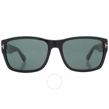 Tom Ford Mason Зеленые прямоугольные мужские солнцезащитные очки FT0445 01N 58