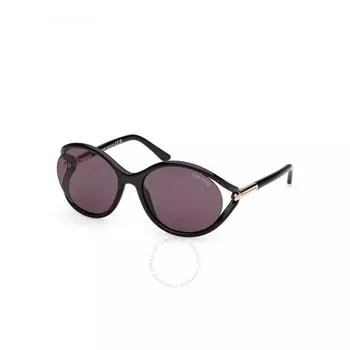 Tom Ford Melody Дымчатые овальные женские солнцезащитные очки FT1090 01A 59