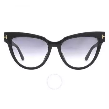 Tom Ford Nadine Smoke Gradient Cat Eye Ladies Sunglasses FT0941 01B 57