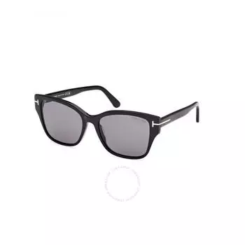 Tom Ford Поляризованные женские солнцезащитные очки Elsa Smoke Butterfly FT1108 01D 55