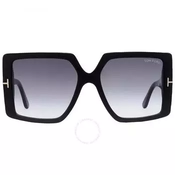 Tom Ford Quinn Дымчатые квадратные женские солнцезащитные очки с градиентом FT0790 01B 57