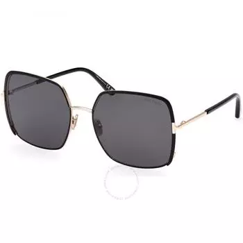 Tom Ford Raphaela Smoke Butterfly Ladies Sunglasses FT1006 02A 60