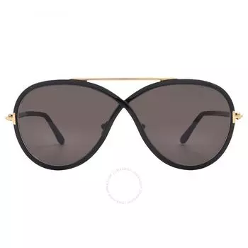 Tom Ford Rickie Smoke Butterfly Ladies Sunglasses FT1007 01A 65