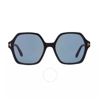 Tom Ford Romy Smoke Geometric Ladies Sunglasses FT1032 01A 56