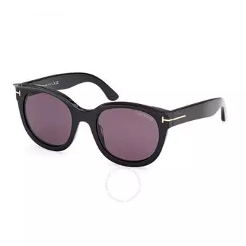 Tom Ford Tamara Дымчатые овальные женские солнцезащитные очки FT1114 01A 54