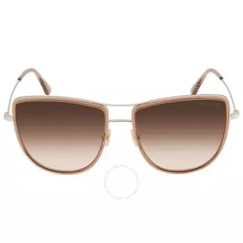 Tom Ford Tina Gradient Brown Cat Eye Ladies Sunglasses FT0759 28F 59