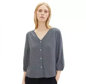 Tom Tailor 1037898 Printed V-Neck Blouse 34