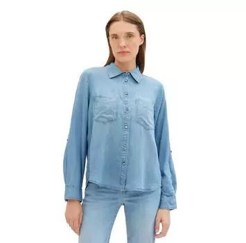 Tom Tailor 1041221 Denim Look Blouse 34