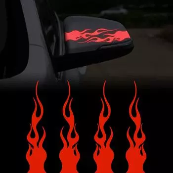 TOMALL 4 шт. 15 см Пламя светоотражающая наклейка автомобиль винил гоночный спорт пламя полоса наклейка гольф-кар автомобиль мотоцикл велосипед скейтборд ноутбук DIY
