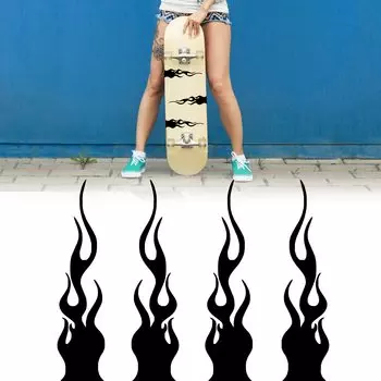 TOMALL 4 шт. 20 см Пламя светоотражающая наклейка автомобиль винил мотоспорт пламя полоса наклейка гольф-кар мотоцикл мотоцикл скейтборд ноутбук сделай сам