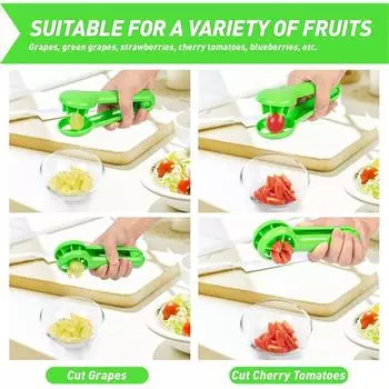 Томатный слайсер Резак Виноград Инструменты Разделитель Вишни Клубники Кухонные Фрукты Маленькие Помидоры Аксессуары Ручная Резка Гаджет жёлтый