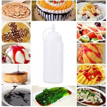 Tomato Salad Sauce Plastic Pointed Seasoning Bottle Squeezed Desktop Reusable Seasoning Bottle Multifunctional Kitchen Supplies