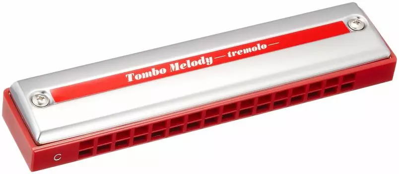 TOMBO Двухтональная губная гармошка тремоло 16 отверстий 2116 красный