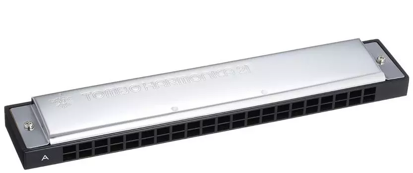 TOMBO Двухтональная губная гармошка в ля-тональности Tombo Band 21 отверстие 3121 серебряный