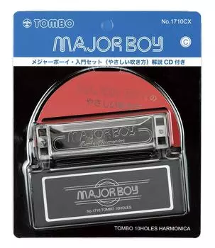 TOMBO Harmonica Beginner Set C Key 10 Holes Major Boy CD Included 1710CX