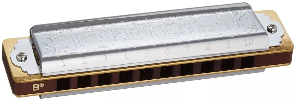 Tombo TOMBO 10 Holes Harmonica Folk Blues Mark II 1210 B