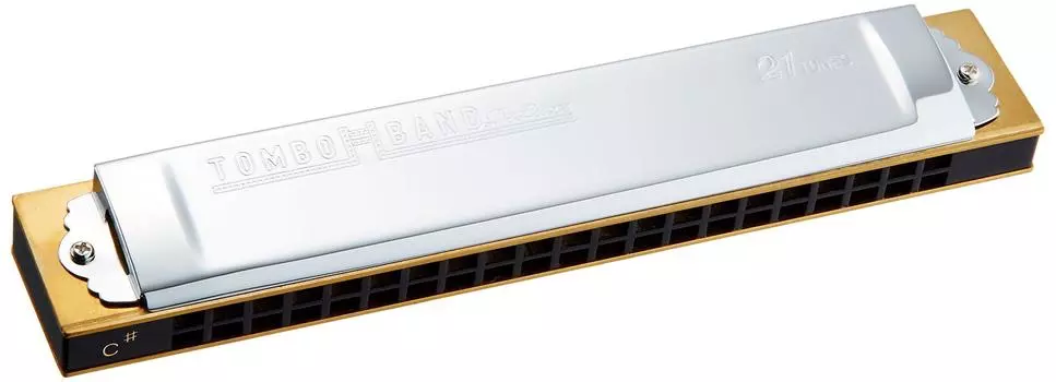 Tombo TOMBO Двухнотная губная гармошка, специальный томбо-бэнд, 21 отверстие, 1521 C# серебряный