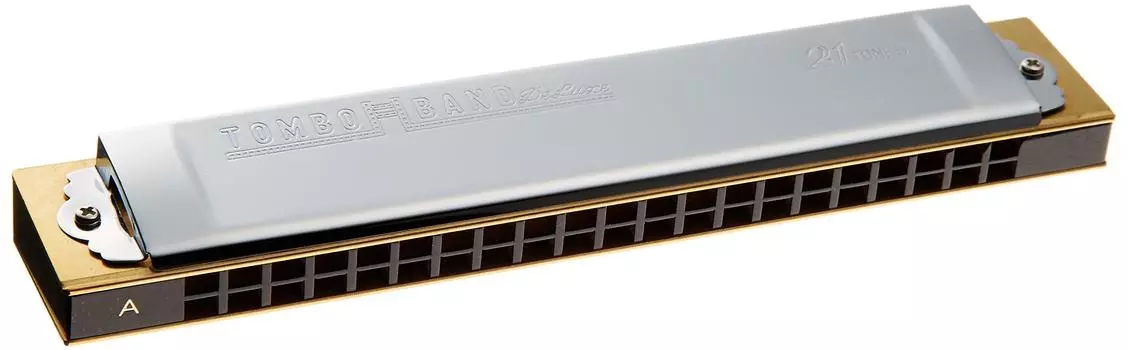 Tombo TOMBO двухтональная губная гармошка в тональности Ля, специальная группа Tombo, 21 отверстие, 1521
