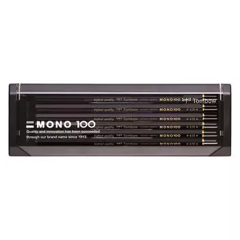Tombow High-grade Pencil 4B MONO 100 (High-density structure with condensed ultra-fine particles) Drafting/Drawing 1 dozen MONO-1004B