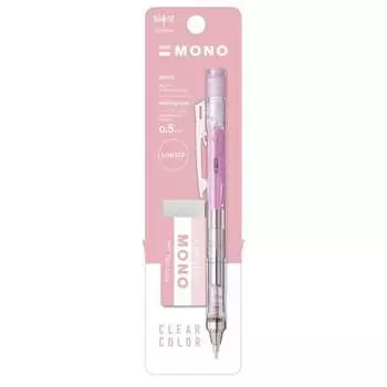 Tombow Mechanical Pencil Monograph 0.5mm MONO Eraser Set Clear Pink PPA-241E