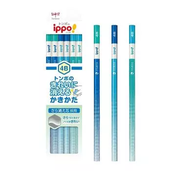 Tombow Pencil 4B Clear Erasing Pencil Erasing 1 Dozen Blue (Smooth Lead) KB-KSKM01-4B