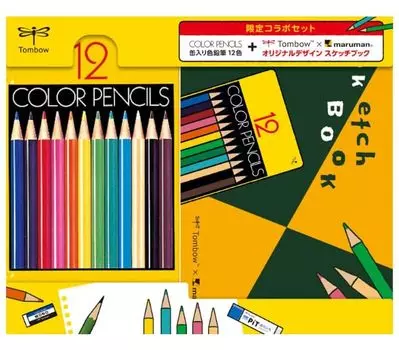 Tombow Pencil Colored Pencils 12 Colors NQ Maruman Special Pack PCA-281