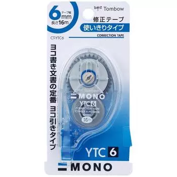 Tombow Pencil Correction Tape 6mm MONO Mono YTC to erase sideways Single use type 16m (Easy type) CT-YTC6
