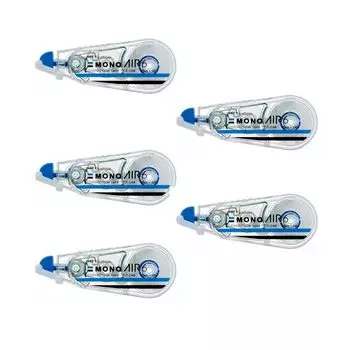 Tombow Pencil Correction Tape 6mm MONO Mono Air Adhesion Single Use Type 10m 5 Pieces (Light Touch/High Tape) CT-CA6-5P