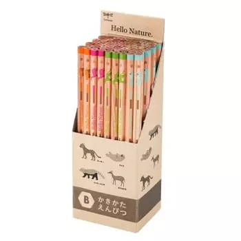 Tombow Pencil Drawing Pencil B Hello Nature Animal Pattern Assortment 60 Pieces 928S
