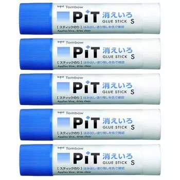 Tombow Pencil Glue Stick Disappearing PiT S size 5 pieces (color disappears) (10g) HCA-513