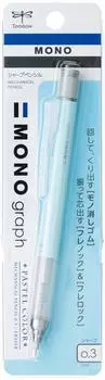 Tombow Pencil Mechanical Pencil MONO Graph Pastel Color Ice Blue Pack 0.3 DPA-137A