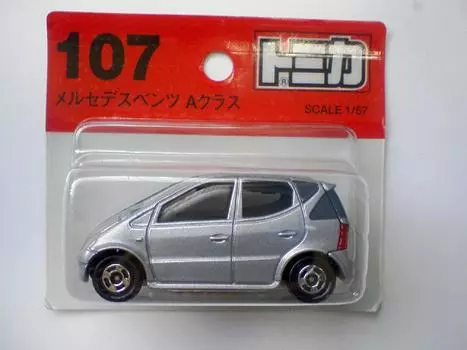 Tomica 107 Mercedes Benz A Class Silver Blister 1/57 серебряный