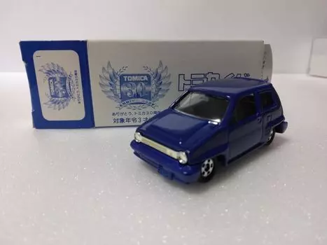 Tomica 30th Anniversary Honda City Mini Blue Car, синий